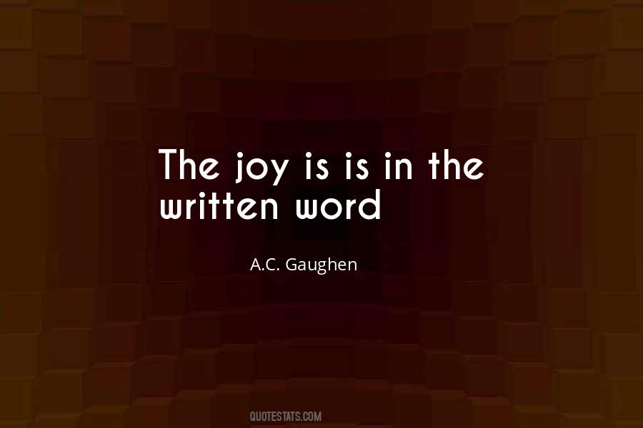 A.C. Gaughen Quotes #149066