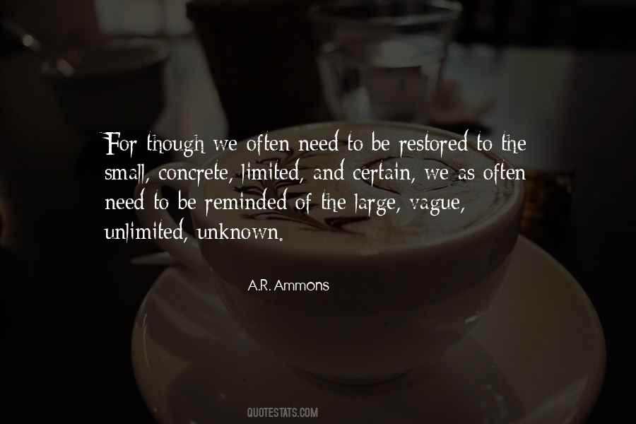 A.R. Ammons Quotes #1876109