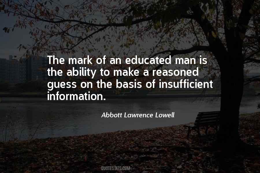 Abbott Lawrence Lowell Quotes #73430