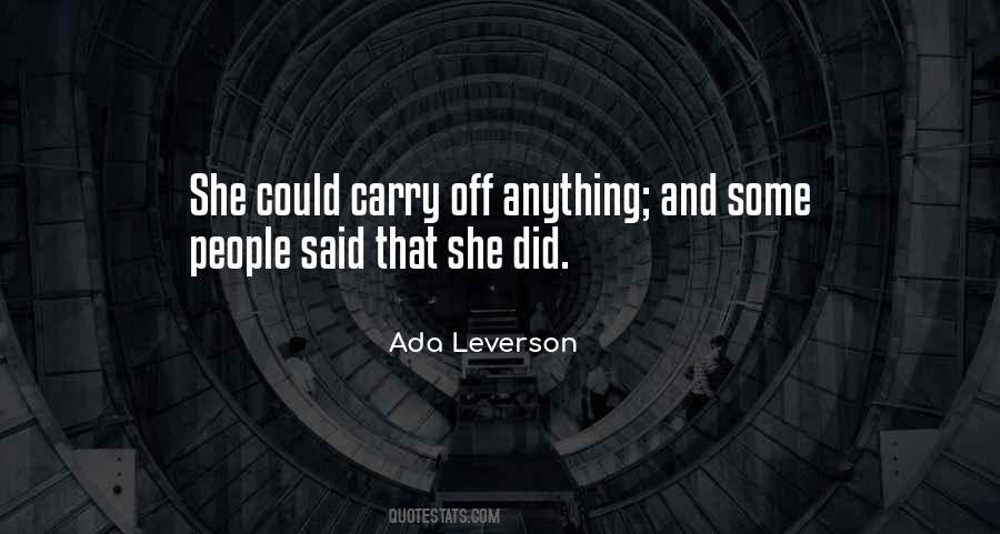 Ada Leverson Quotes #1666325