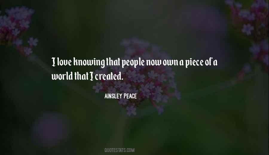 Ainsley Peace Quotes #108449