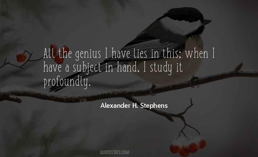 Alexander H. Stephens Quotes #938859