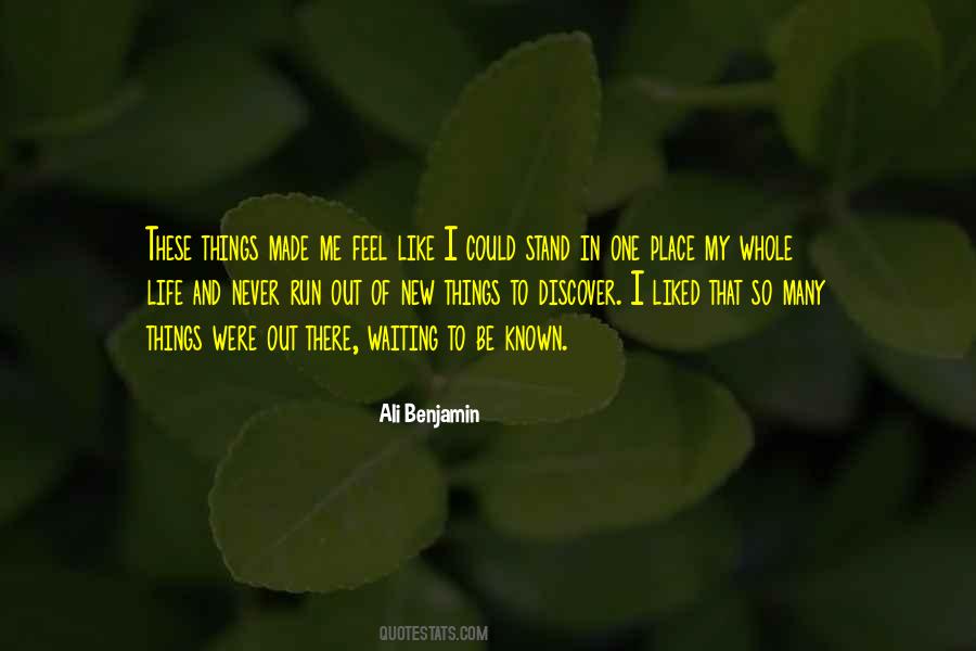 Ali Benjamin Quotes #1633328