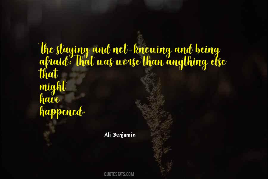 Ali Benjamin Quotes #853198