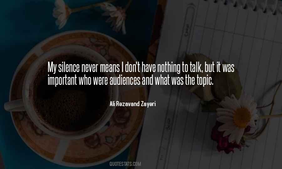 Ali Rezavand Zayeri Quotes #1799338