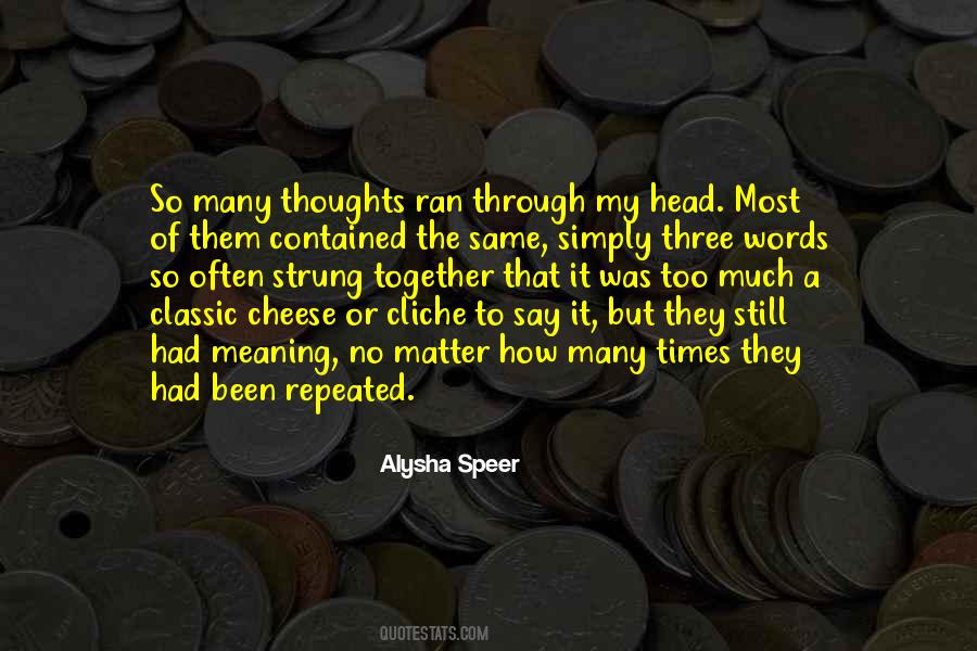 Alysha Speer Quotes #44403