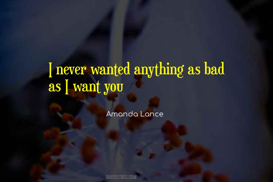 Amanda Lance Quotes #1519153