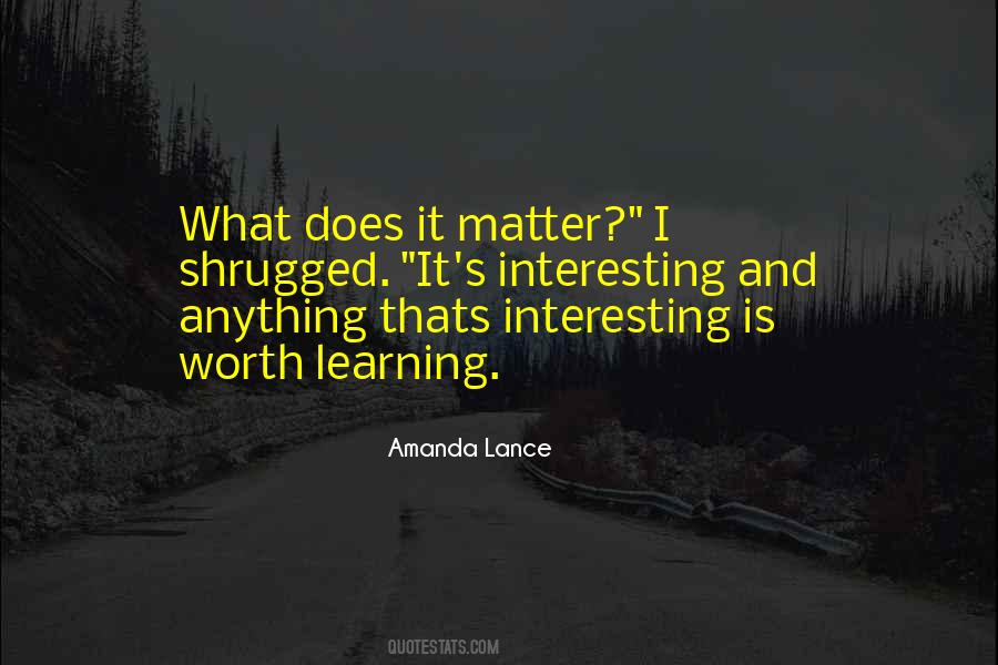 Amanda Lance Quotes #331351