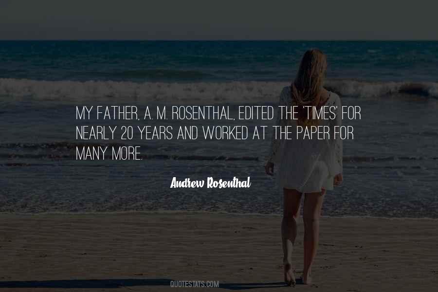 Andrew Rosenthal Quotes #1609106