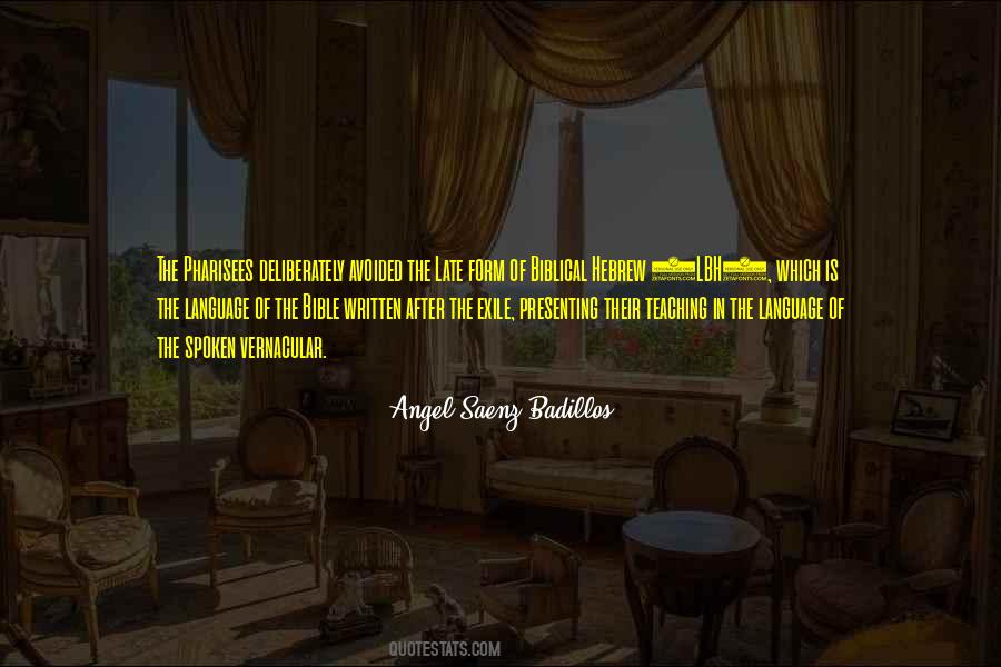 Angel Saenz-Badillos Quotes #989551