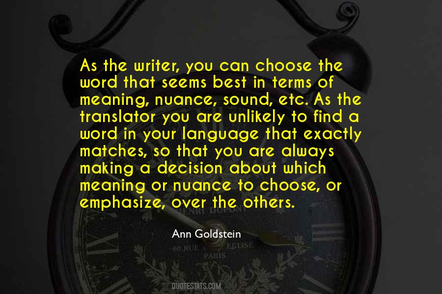 Ann Goldstein Quotes #1596350