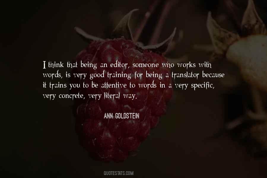 Ann Goldstein Quotes #871425