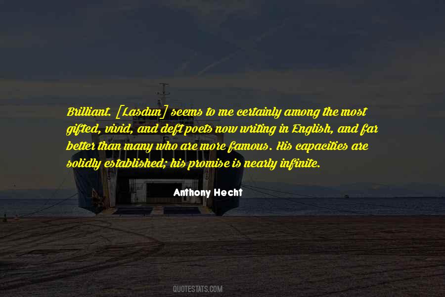 Anthony Hecht Quotes #429477