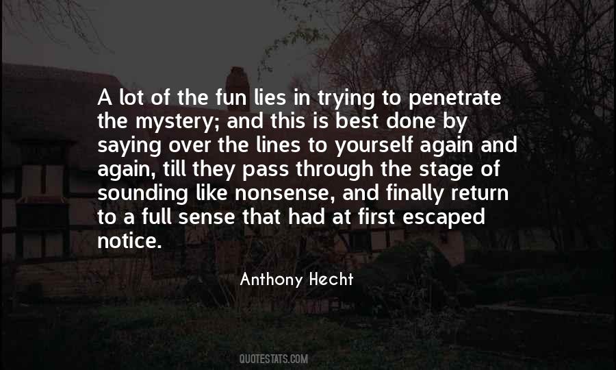 Anthony Hecht Quotes #494720