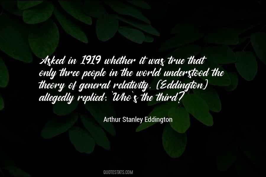 Arthur Stanley Eddington Quotes #1156908