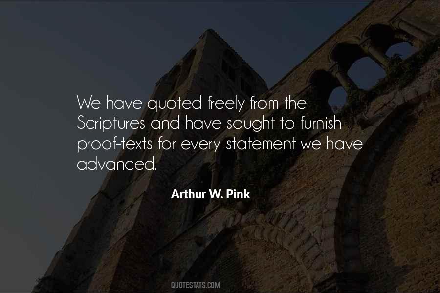 Arthur W. Pink Quotes #32950