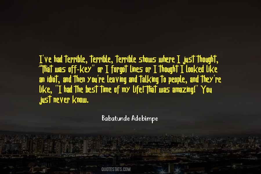 Babatunde Adebimpe Quotes #971346
