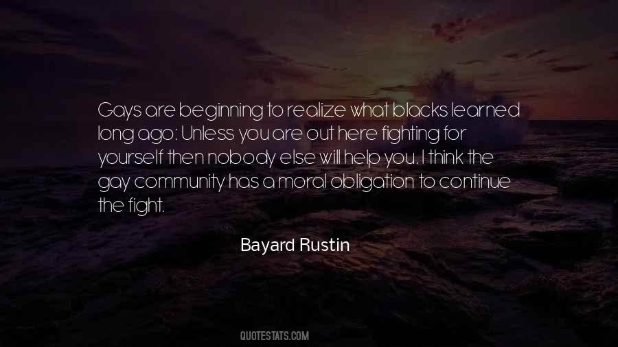 Bayard Rustin Quotes #756570