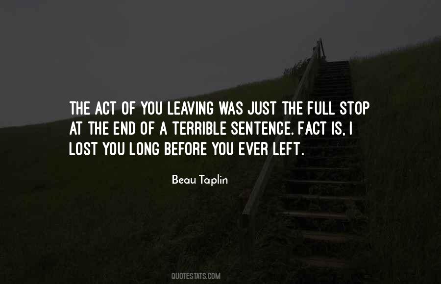 Beau Taplin Quotes #1487868