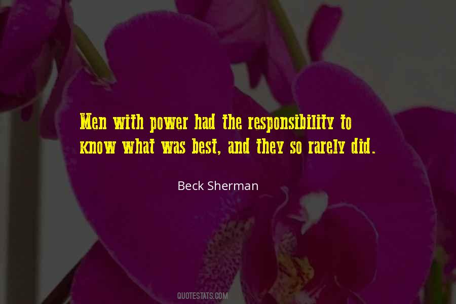 Beck Sherman Quotes #1064508