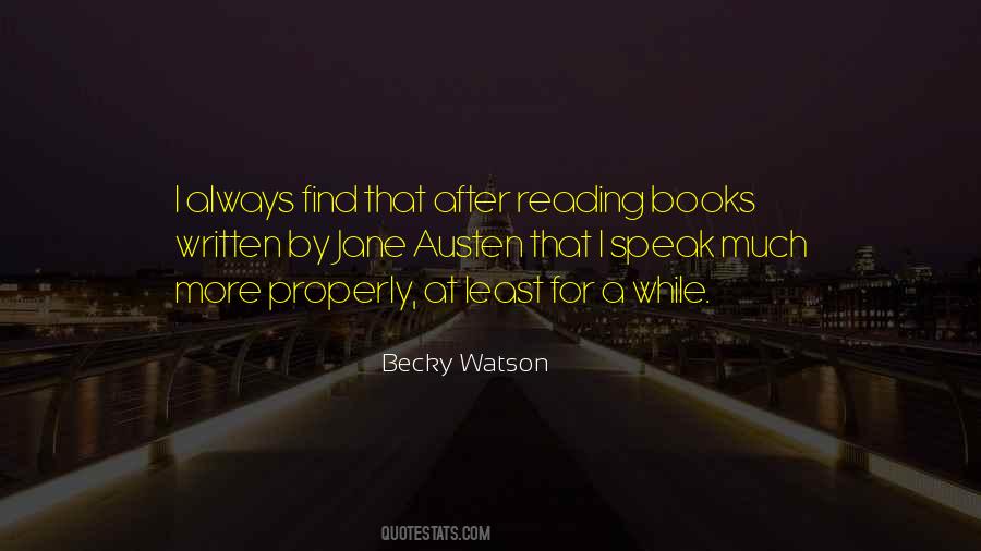 Becky Watson Quotes #856597 Becky Watson Quotes #856597