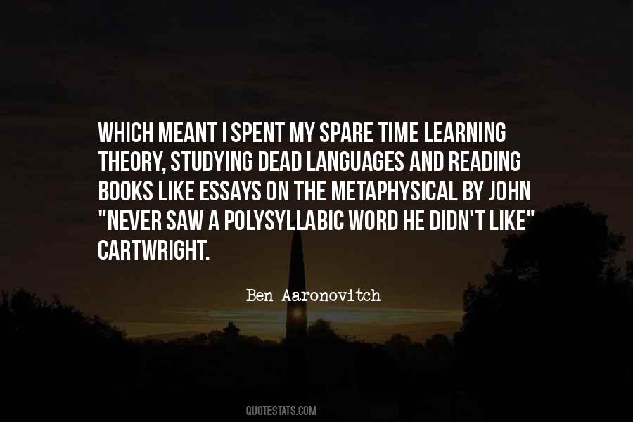 Ben Aaronovitch Quotes #64805