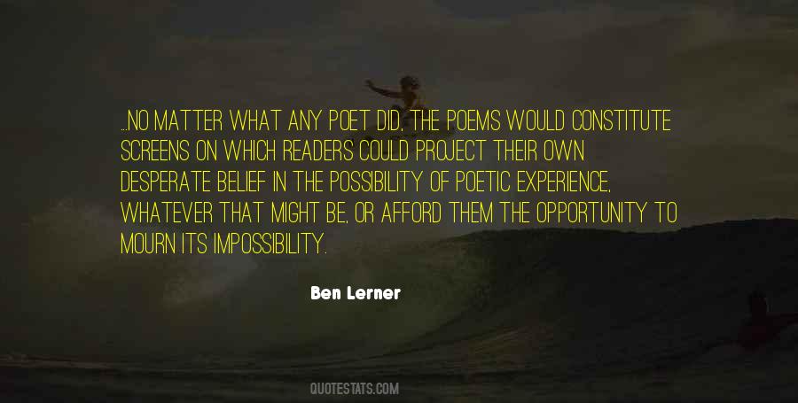 Ben Lerner Quotes #601695