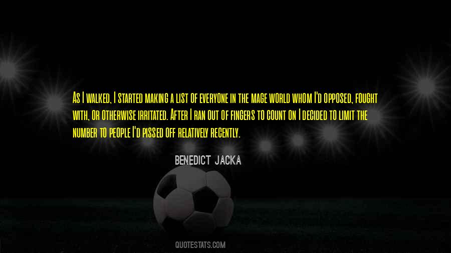Benedict Jacka Quotes #1123690