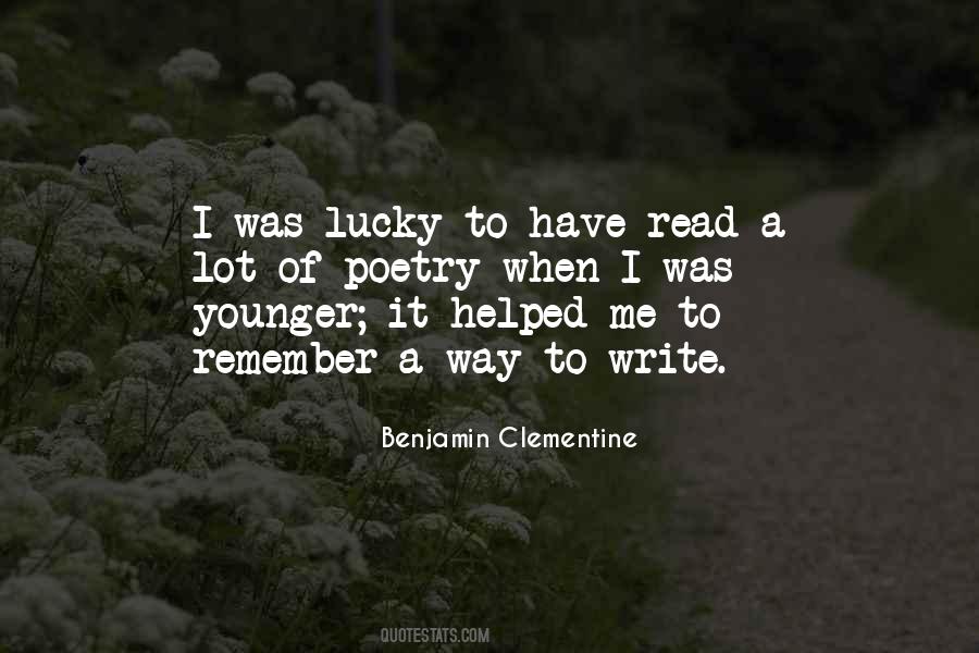 Benjamin Clementine Quotes #1050857