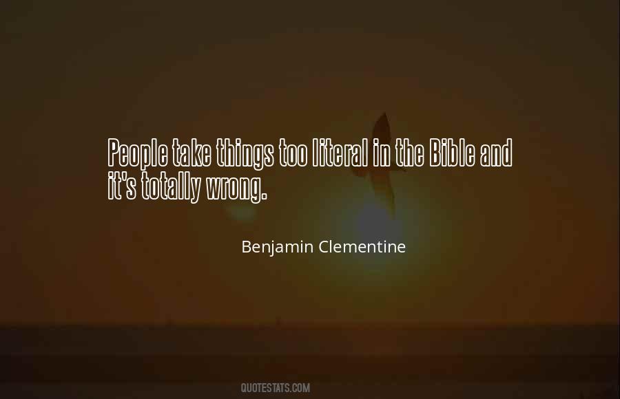 Benjamin Clementine Quotes #1376545
