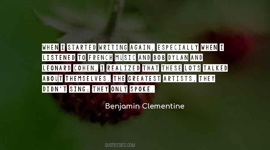 Benjamin Clementine Quotes #936745