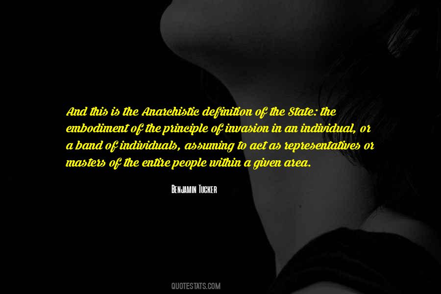 Benjamin Tucker Quotes #600731