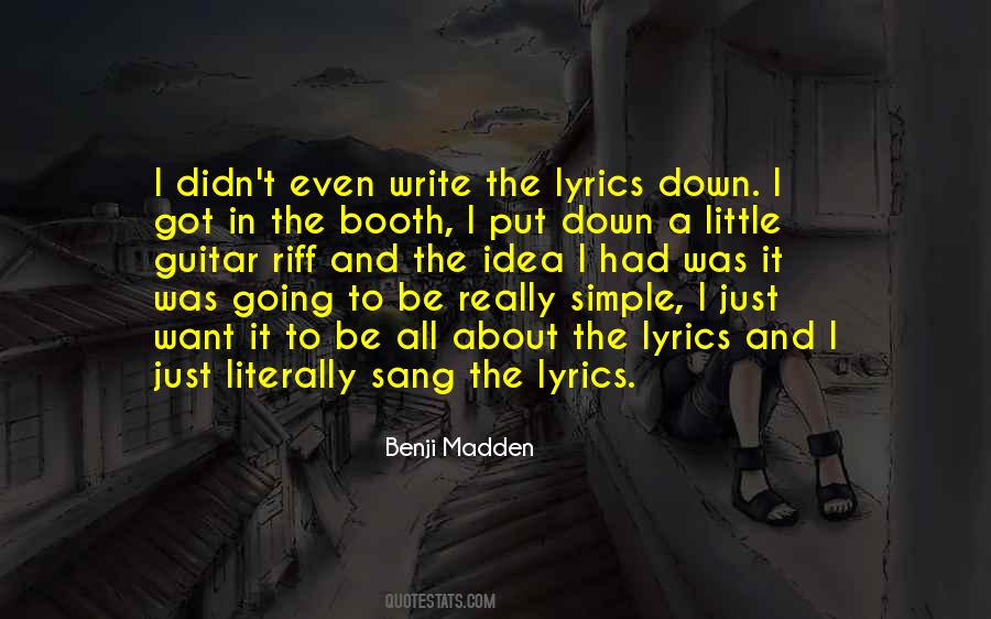 Benji Madden Quotes #432968