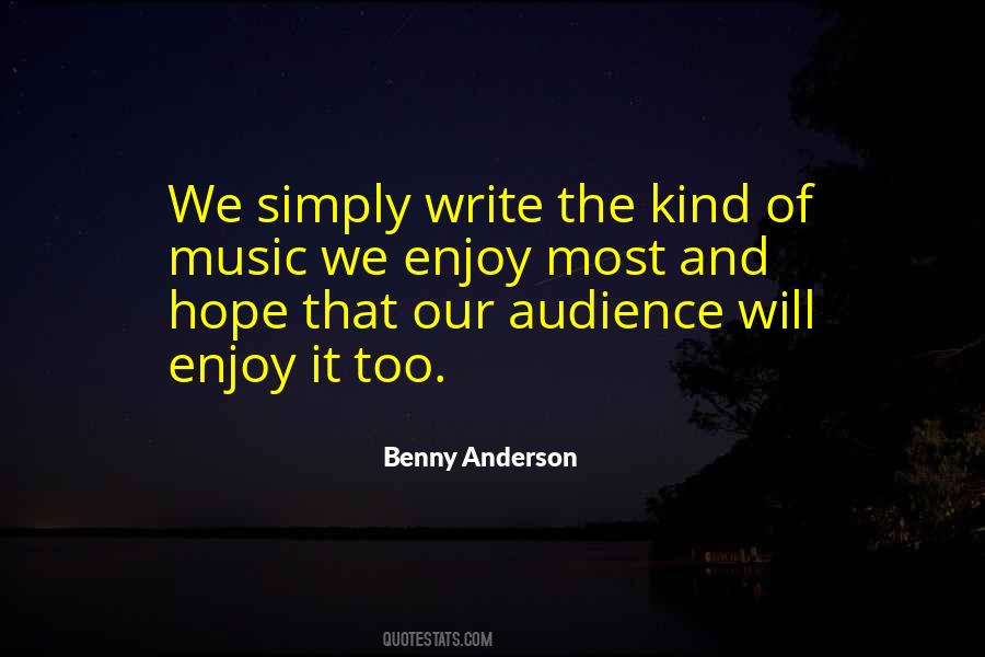 Benny Anderson Quotes #1823800