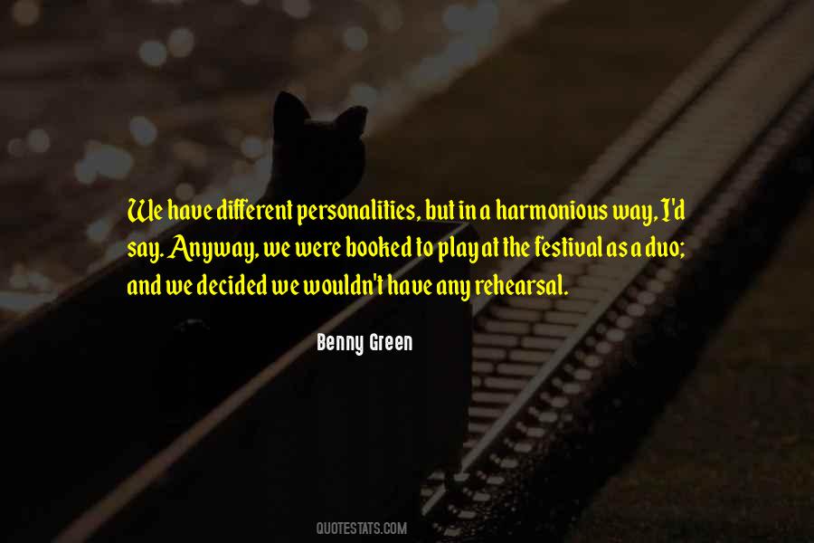 Benny Green Quotes #109266