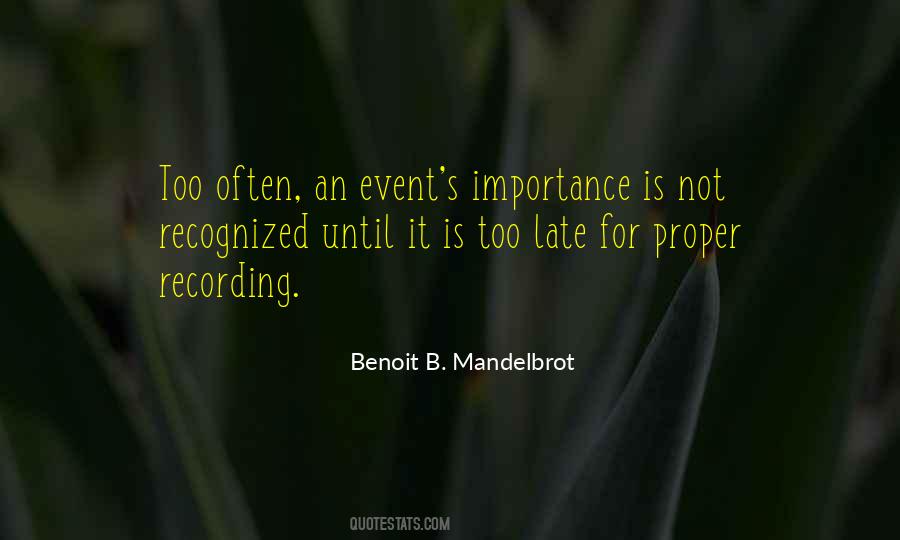 Benoit B. Mandelbrot Quotes #505809