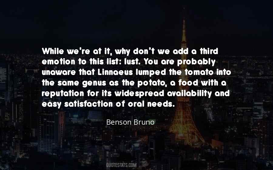 Benson Bruno Quotes #1031047