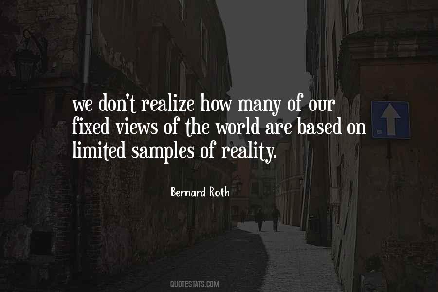 Bernard Roth Quotes #306138