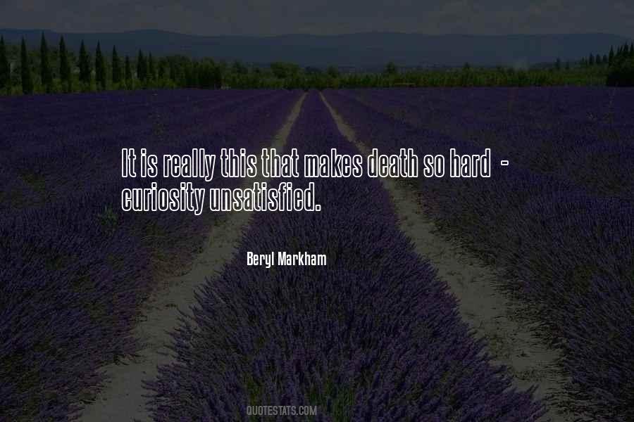 Beryl Markham Quotes #1374109