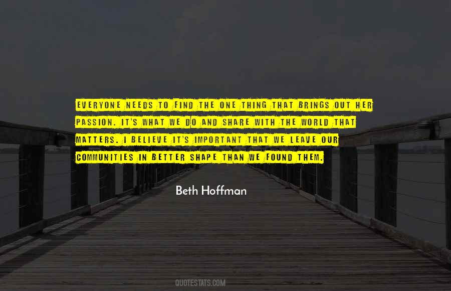 Beth Hoffman Quotes #821688