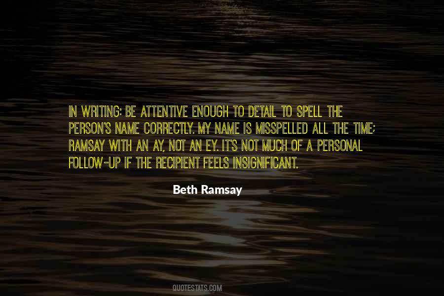 Beth Ramsay Quotes #467968