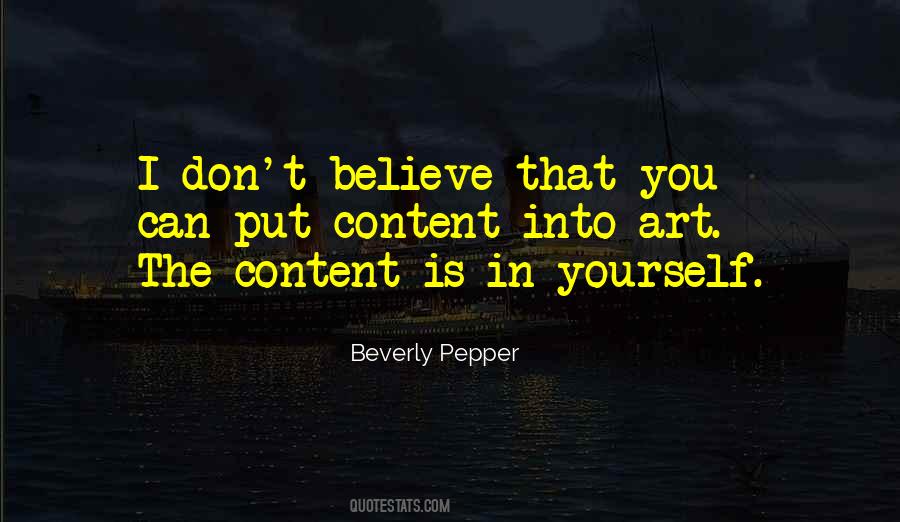 Beverly Pepper Quotes #375812