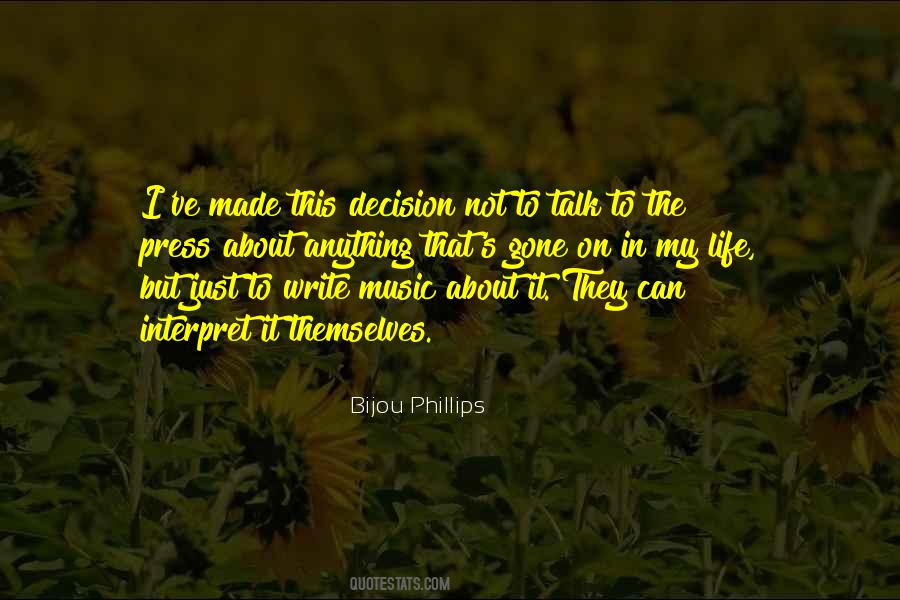 Bijou Phillips Quotes #341064