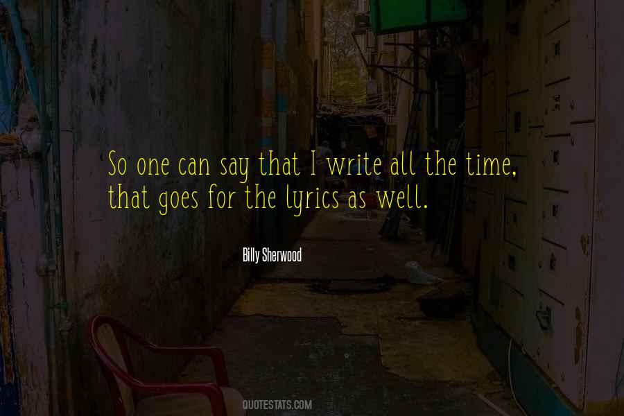 Billy Sherwood Quotes #946349