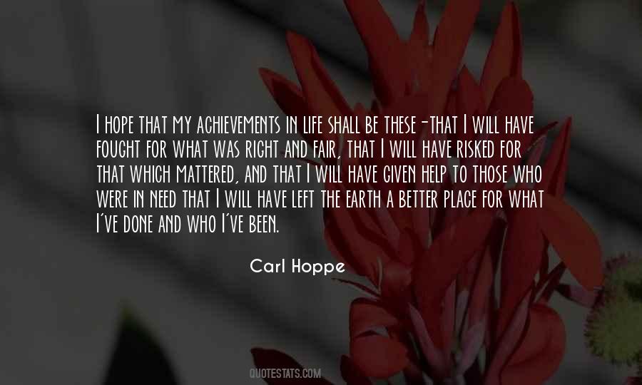 Carl Hoppe Quotes #1097689
