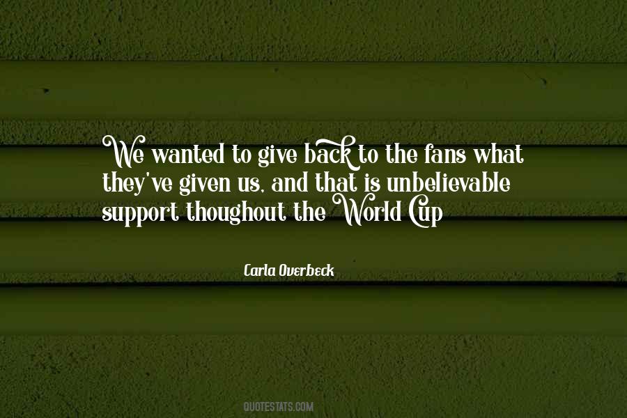 Carla Overbeck Quotes #213320 Carla Overbeck Quotes #213320