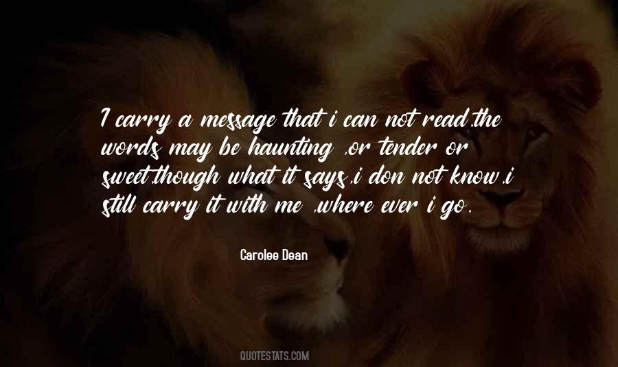 Carolee Dean Quotes #60042