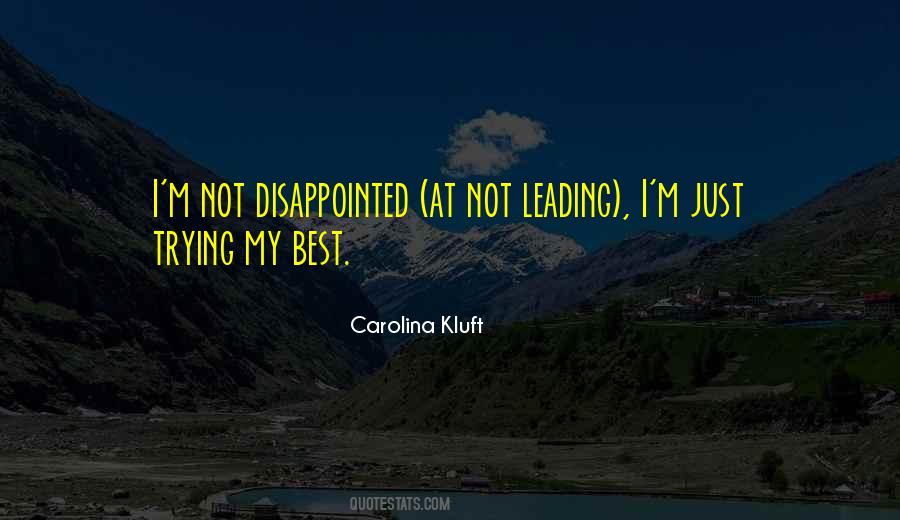 Carolina Kluft Quotes #1531880