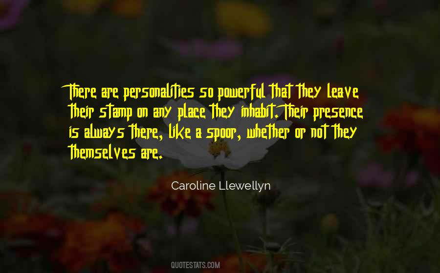 Caroline Llewellyn Quotes #1065296