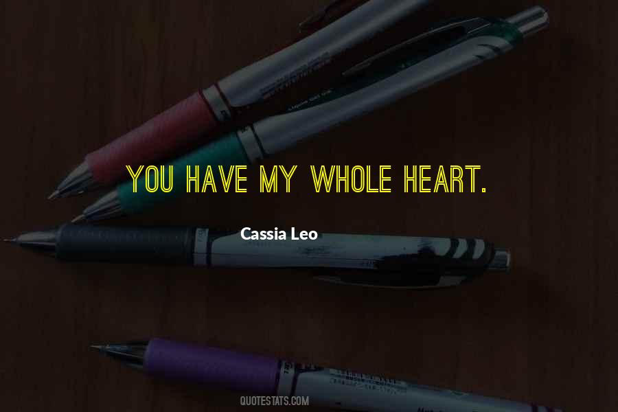 Cassia Leo Quotes #1525627